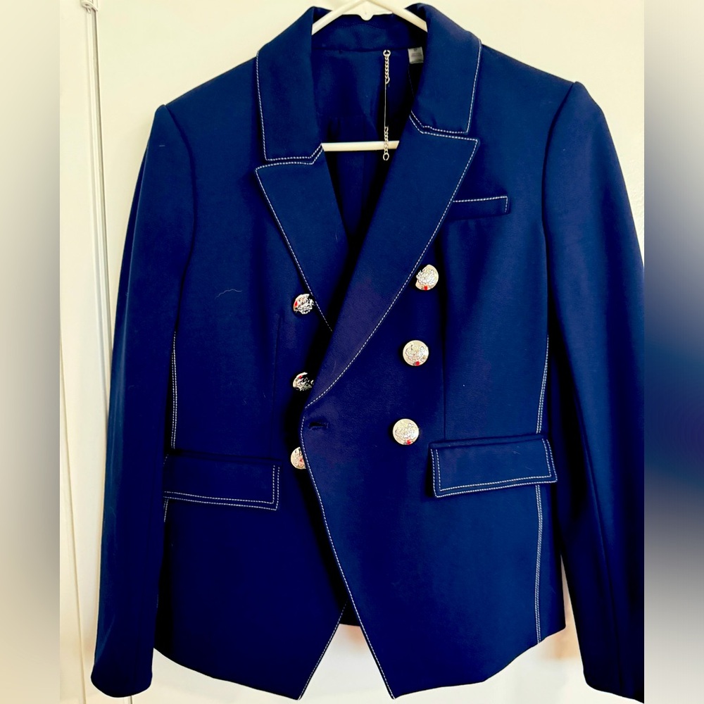 Vintage Blue button up Coat